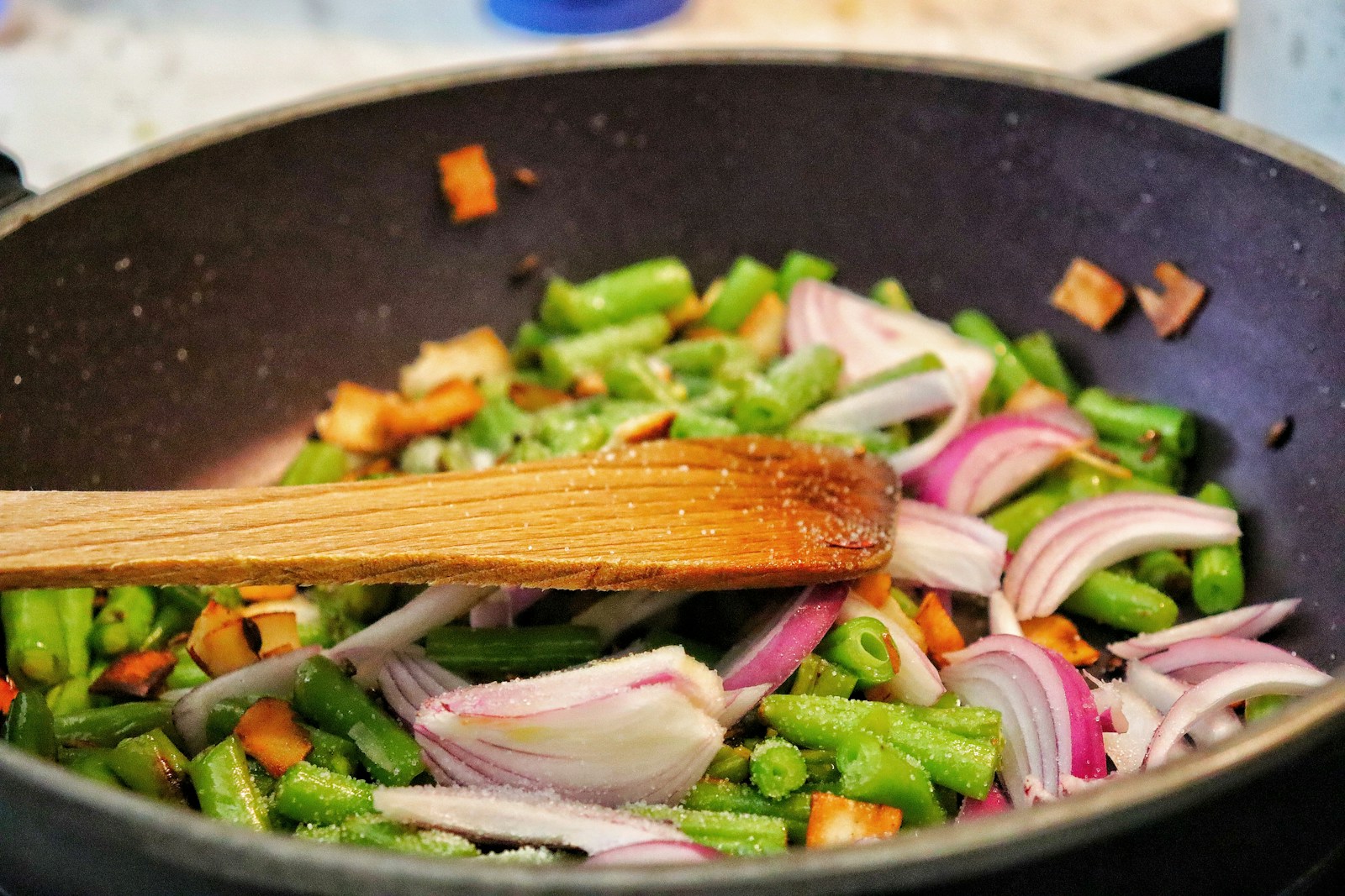 a pan of food